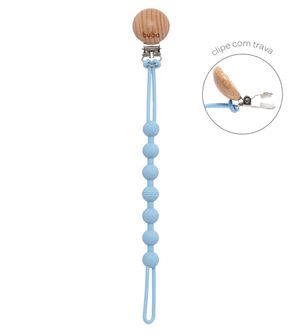 Prendedor de Chupeta Silicone Azul - 18666