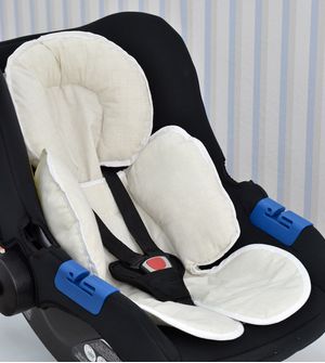 Capa Anatômica para Bebê Conforto e Carrinho Linho Bege