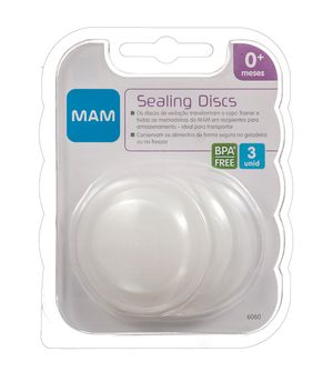 Discos de Vedação para Mamadeira MAM com 3 Unidades - 6060