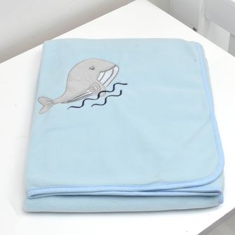 Manta Soft 108 x 78 cm-Fundo do Mar - Azul