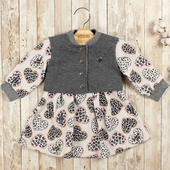 Vestido Com Casaco Corações - 1150004